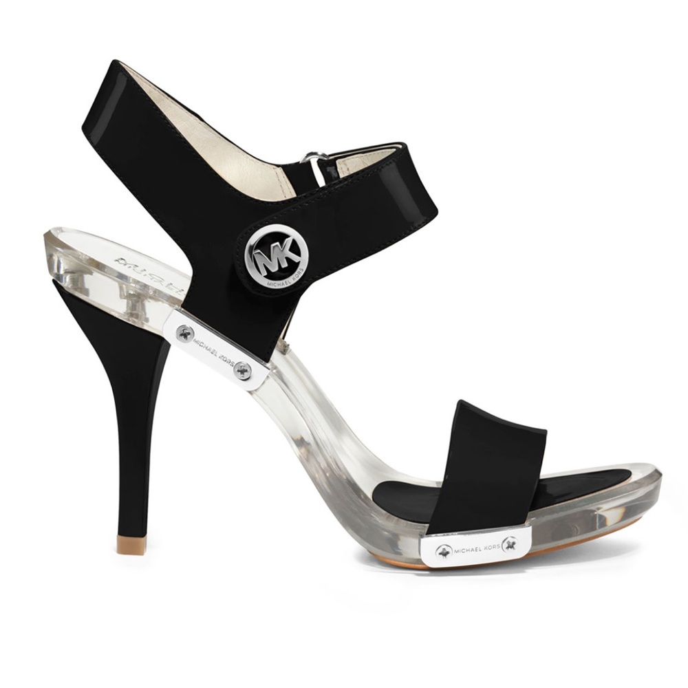 MICHAEL KORS HIGH HEEL SANDALS - Clear and Black